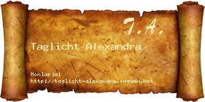Taglicht Alexandra névjegykártya